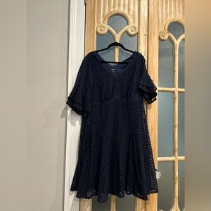 Roz & Ali Navy Lace Midi Dress